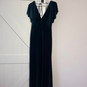 Beholden Velvet green dress